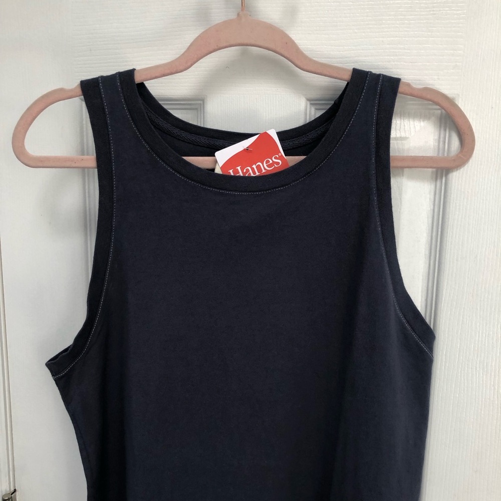 Hanes Comfortwash sleeveless tshirt dress Casual lot of 2 Medium USA Cotton New - Picture 14 of 16